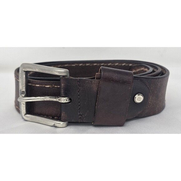 American Eagle Outfitters Other - American Eagle Brown Leather Mens Belt Eagle Size 32 Y2k Classic Stitched